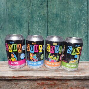 Funko Alice in Wonderland Soda Lot of 4 Black Light Sealed Funko Shop Exclusive